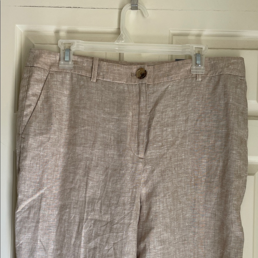 Talbots Women's 100% linen, Southampton Straight Leg Pants. Size 12P